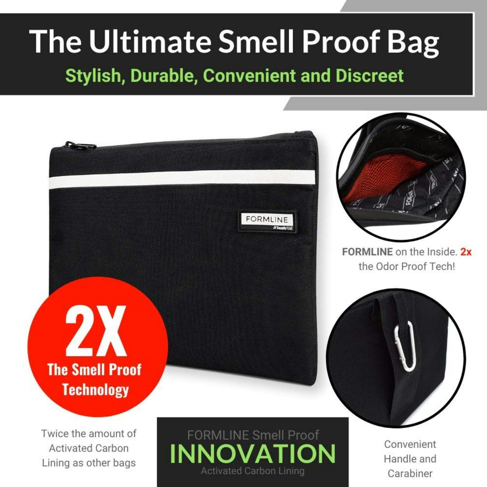 Formline Supply Smell Proof Bag 9" x 7" Inches Medium Size Odor